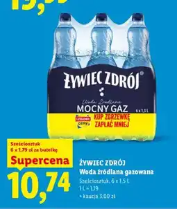 Lidl Woda źródlana gazowana Żywiec Zdrój 6-pak oferta