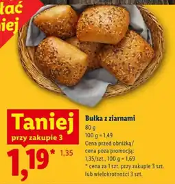 Lidl Bułka z ziamami oferta