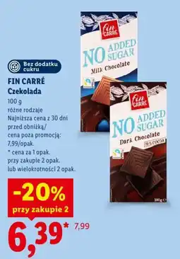 Lidl Czekolada Fin Carré oferta