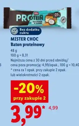 Lidl Mister Choc Baton proteinowy oferta