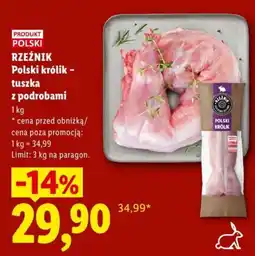 Lidl Rzeźnik Polski Królik - tuszka z podrobami oferta