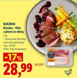 Lidl Rzeźnik Kaczka - filet z piersi ze skórą oferta