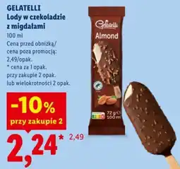 Lidl Lody w czekoladzie z migdałami Gelatelli oferta