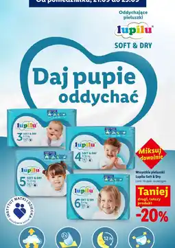 Lidl Wszystkie pieluszki Lupilu Soft & Dry oferta