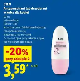 Lidl Antyperspirant lub dezodorant w kulce dla kobiet oferta