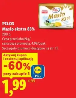Lidl Masło ekstra 83% PILOS oferta