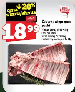 Topaz Żeberka wieprzowe paski oferta