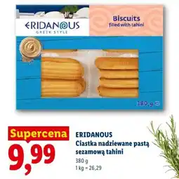 Lidl Ciastka nadziewane pastą sezamową tahini Eridanous oferta