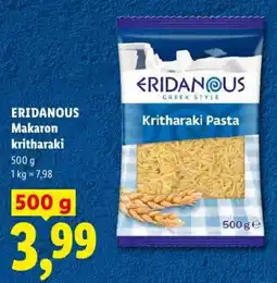 Lidl ERIDANOUS Kritharaki Pasta oferta