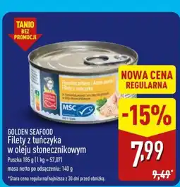 ALDI Golden Seafood Filety z tuńczyka w oleju słonecznikowym oferta