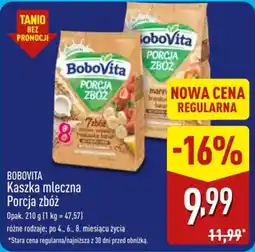 ALDI Bobovita Kaszka mleczna Porcja zbóż oferta
