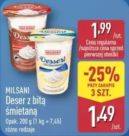 ALDI MILSANI Deser z bitą śmietaną oferta
