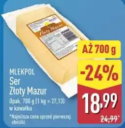 ALDI Mlekpolski Ser Żłoty Mazur oferta