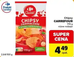 Carrefour Express Chipsy Ziemniaczane o smaku paprykowym Carrefour Classic oferta