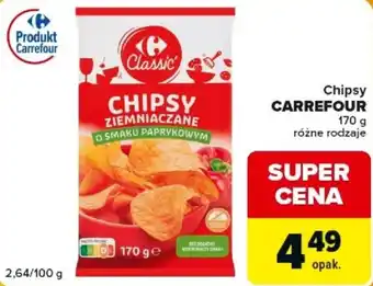 Chipsy Ziemniaczane o smaku paprykowym Carrefour Classic