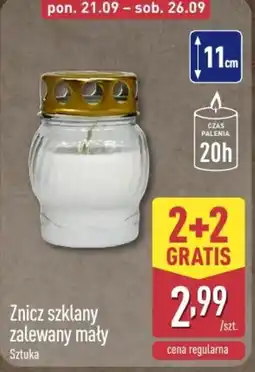 ALDI Znicz szklany zalewany mały oferta