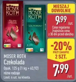 ALDI Czekolada Moser Roth oferta