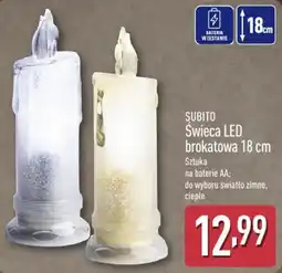 ALDI Świeca LED brokatowa 18 cm oferta