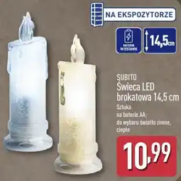 ALDI Świeca LED brokatowa 14,5 cm oferta