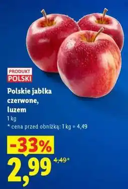 Lidl Polskie jabłka czerwone, luzem oferta