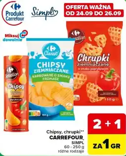 Carrefour Express Chipsy, chrupki CARREFOUR, SIMPL oferta