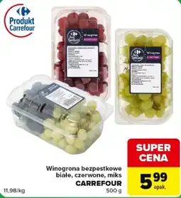Carrefour Express Winogrona bezpestkowe białe, czerwone, miks CARREFOUR oferta