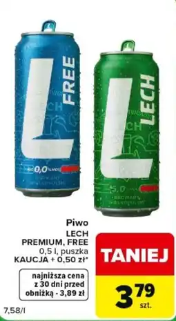 Carrefour Express Piwo LECH PREMIUM, FREE oferta