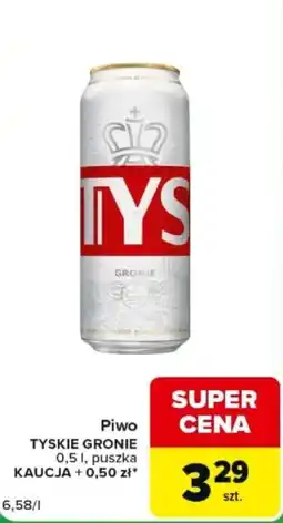 Carrefour Express Piwo TYSKIE GRONIE oferta