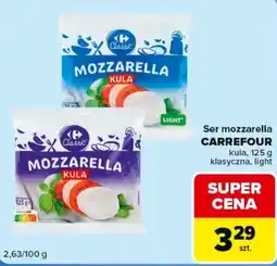 Carrefour Express Ser mozzarella CARREFOUR klasyczna, light oferta