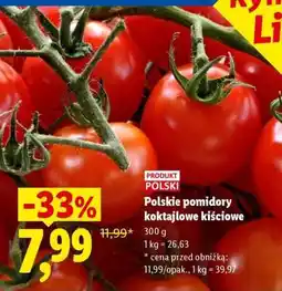 Lidl Polskie pomidory koktajlowe kiściowe oferta