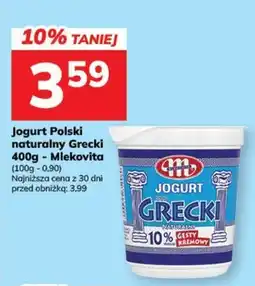 Hitpol Jogurt Polski naturalny Grecki Mlekovita oferta