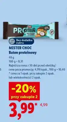 Lidl MISTER CHOC Baton proteinowy oferta