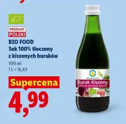 Lidl BIO FOOD Sok 100% tłoczony z kiszonych buraków oferta