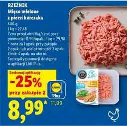 Lidl RZEŹNIK Mięso mielone z piersi kurczaka oferta
