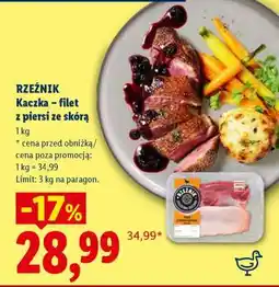 Lidl Rzeźnik Kaczka – filet z piersi ze skórą oferta