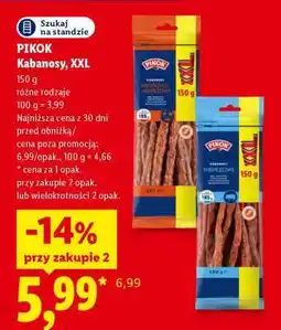 Lidl PIKOK Kabanosy, XXL oferta