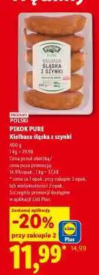 Lidl PIKOK PURE Kiełbasa śląska z szynki oferta