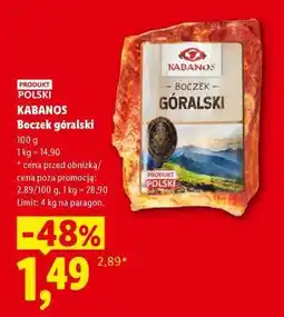 Lidl KABANOS Boczek góralski oferta