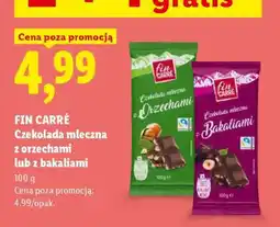 Lidl FIN CARRÉ Czekolada mleczna z orzechami lub z bakaliami oferta