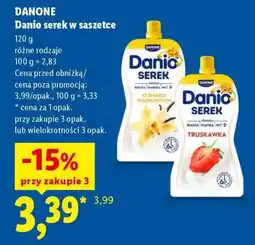 Lidl Danone Danio serek w saszetce oferta