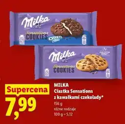 Lidl MILKA Ciastka Sensations z kawałkami czekolady oferta