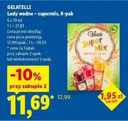 Lidl GELATELLI Lody wodne, supermix, 6-pak oferta