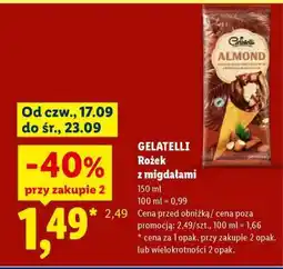 Lidl GELATELLI Rożek z migdałami oferta