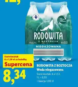 Lidl RODOWITA Z ROZTOCZA Woda niegazowana oferta