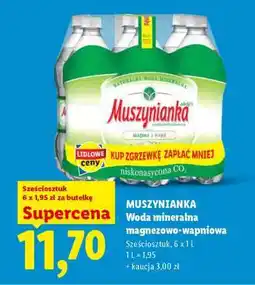 Lidl MUSZYNIANKA Woda mineralna magnezowo- -wapniowa oferta