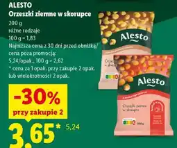 Lidl Alesto Orzeszki ziemne w skorupce oferta