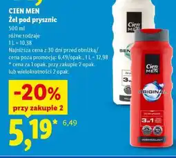Lidl CIEN MEN Żel pod prysznic oferta