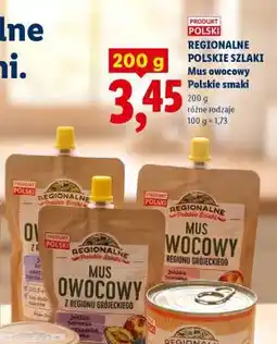Lidl REGIONALNE POLSKIE SZLAKI Mus owocowy Polskie smaki oferta