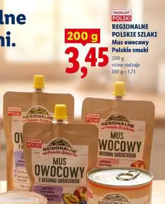 Lidl REGIONALNE POLSKIE SZLAKI Mus owocowy Polskie smaki oferta