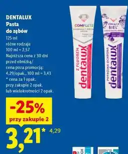 Lidl DENTALUX Pasta do zębów oferta